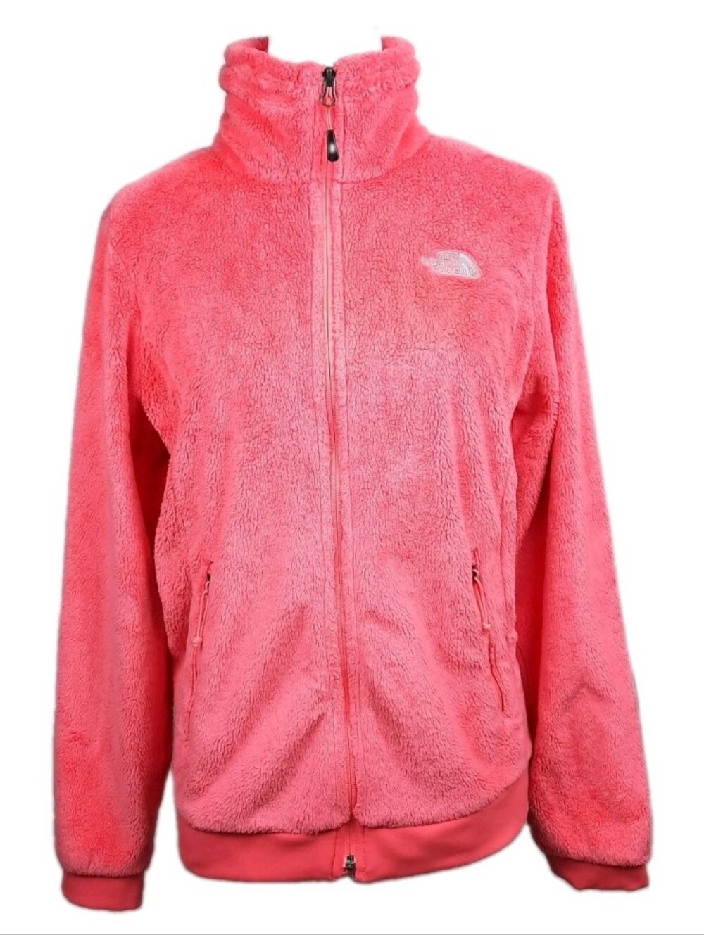 The North Face Osito Full Zip Autumn Jacket Neon Peach Orange Size M Model C845
